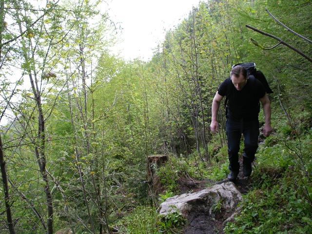 Erich am Zustieg zum Franz Scheikl Klettersteig