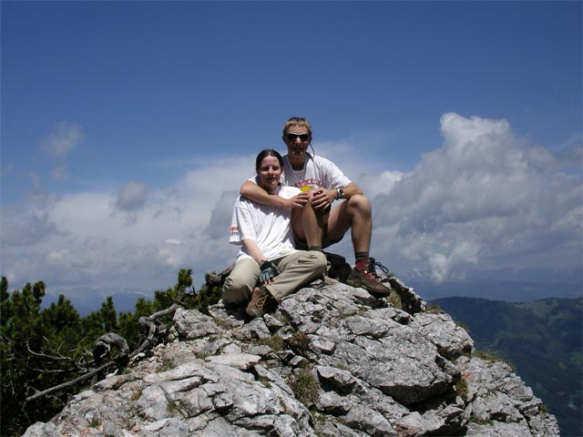 Franz Scheikl Klettersteig: Daniela und ich beim Ausstieg