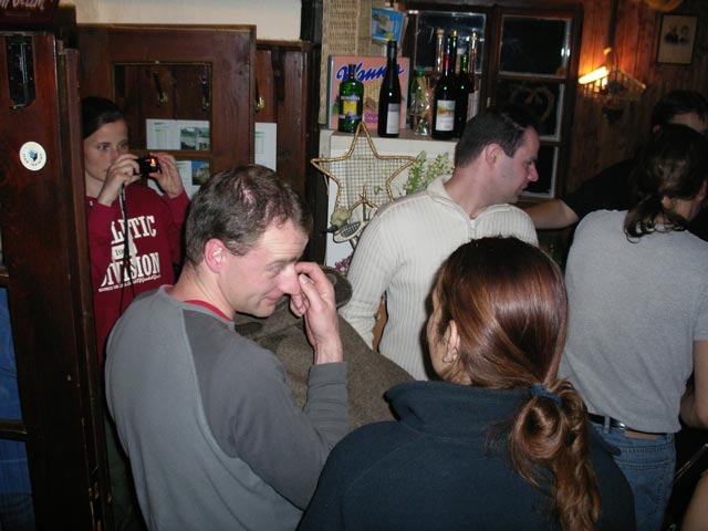 Romy, Andreas und Jürgen im Hubertushaus, 946 m