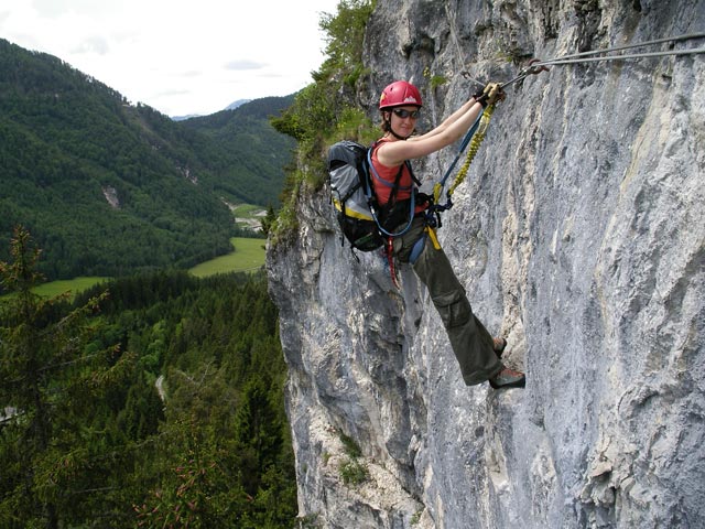 Extrem-Klettersteig: Carmen in der Querung