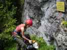 Extrem-Klettersteig: Carmen beim Einstieg