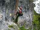 BGV-Klettersteig: Carmen auf der Leiter