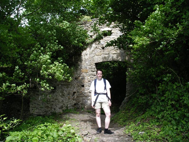 Daniela in der Ruine Dürnstein