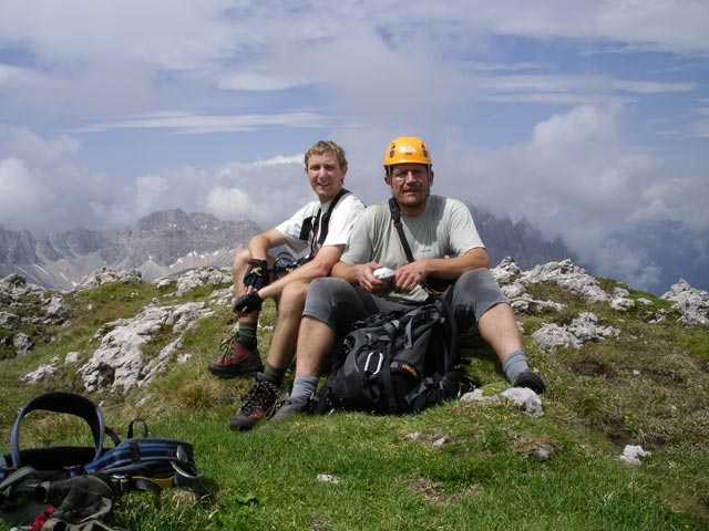 Ich und Axel auf der Kleinen Laserzwand, 2.568 m