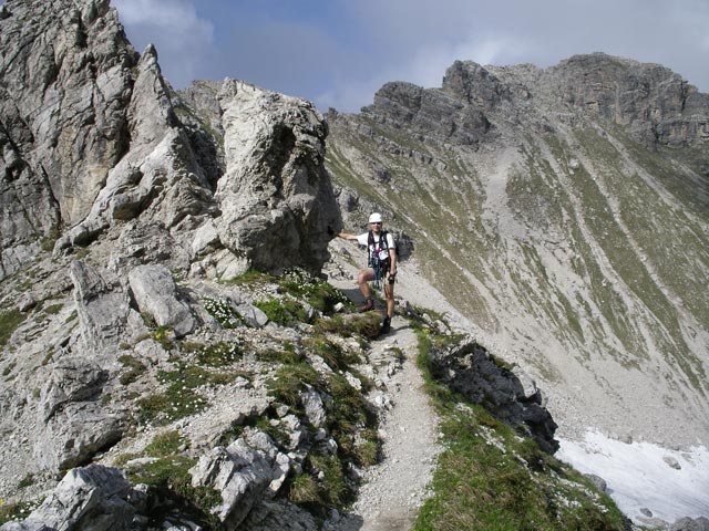 Ich am Mindelheimer Klettersteig zwischen 2. Schafalpenkopf und 3. Schafalpenkopf (1. Juli)