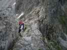 Daniela am Mindelheimer Klettersteig zwischen 1. Schafalpenkopf und 2. Schafalpenkopf (1. Juli)