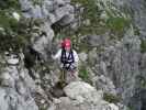 Daniela am Mindelheimer Klettersteig zwischen 1. Schafalpenkopf und 2. Schafalpenkopf (1. Juli)