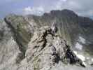 Daniela am Mindelheimer Klettersteig zwischen 2. Schafalpenkopf und 3. Schafalpenkopf (1. Juli)