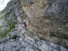 Daniela am Mindelheimer Klettersteig zwischen 2. Schafalpenkopf und 3. Schafalpenkopf (1. Juli)