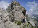 Daniela am Mindelheimer Klettersteig zwischen 2. Schafalpenkopf und 3. Schafalpenkopf (1. Juli)