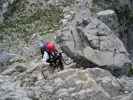 Daniela am Mindelheimer Klettersteig zwischen 2. Schafalpenkopf und 3. Schafalpenkopf (1. Juli)