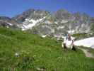 Daniela und ich zwischen Mindelheimer Hütte und Geißhorn (2. Juli)