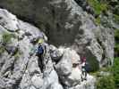 Hias-Klettersteig: Axel und Daniela nach der 1. Seilbrücke