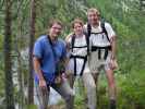 Hias-Klettersteig: Axel, Daniela und ich beim Ausstieg