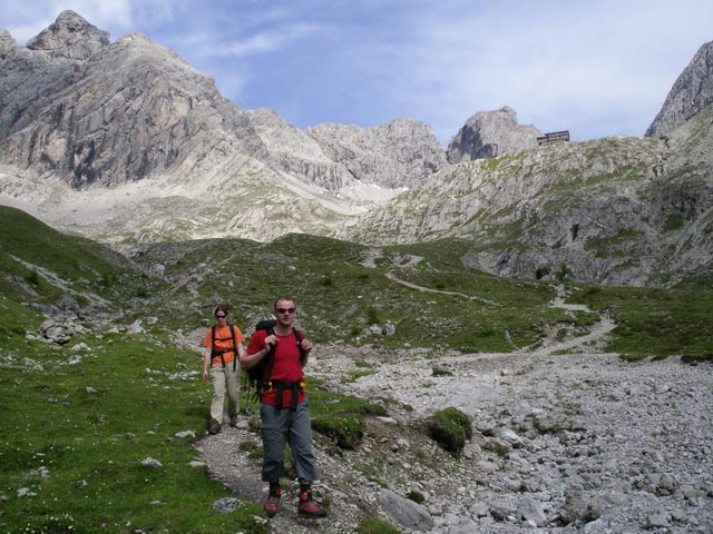 Daniela und Andreas zwischen Karlsbader Hütte und Marcher-Stein (9. Juli)