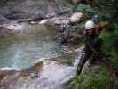 Klabautersteig: Irmgard beim dritten Wasserfall (12. Juli)