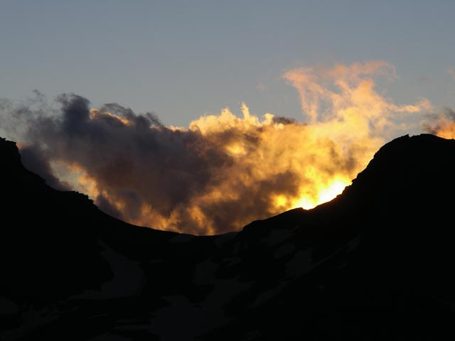 Sonnenuntergang bei der Stüdlhütte (16. Juli)