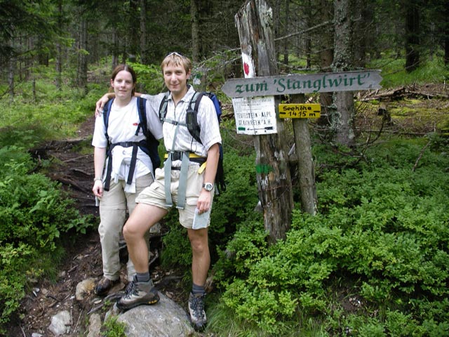 Daniela und ich zwischen Schmiedhofer und Teufelstein