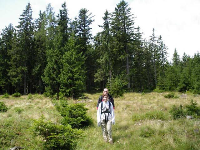 Daniela und Erich zwischen Teufelstein-Hütte und Schneidhoferkreuz