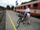 Daniela im Bahnhof Gutenstein