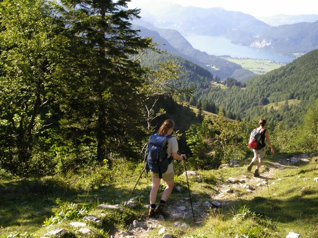 Daniela und Carmen zwischen Thorhöhe und Niedergadenalm