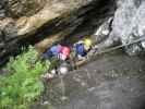 Klettersteig Postalmklamm: Daniela und Herbert am Spiegel