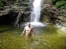 Klettersteig Postalmklamm: Herbert in der großen Badewanne