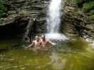 Klettersteig Postalmklamm: Herbert und Erich in der großen Badewanne