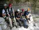 Klettersteig Postalmklamm: Ich, Daniela, Camillo, Carmen und Herbert beim Klettersteigbuch