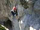 Klettersteig Postalmklamm: Daniela in der Gamsleckenwand