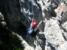 Klettersteig Postalmklamm: Daniela in der Gamsleckenwand