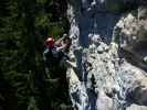 Klettersteig Postalmklamm: Daniela in der Gamsleckenwand