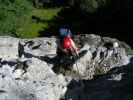 Klettersteig Postalmklamm: Daniela in der Gamsleckenwand