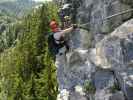 Klettersteig Postalmklamm: Daniela in der Gamsleckenwand