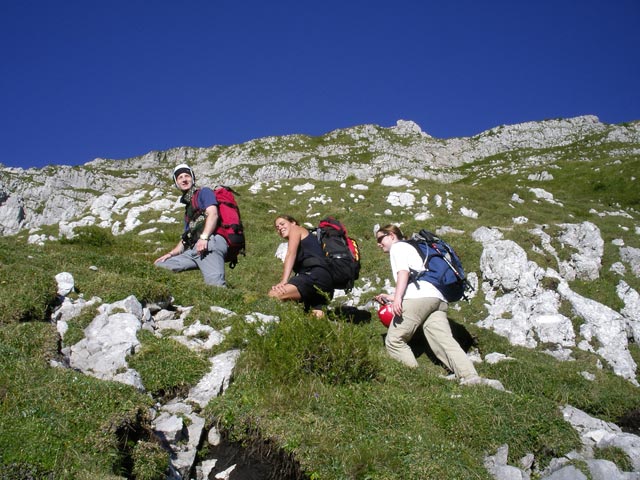 Christoph, Gudrun und Daniela am Bad Haller Steig (19. Aug.)