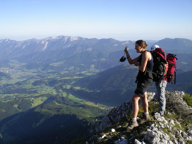 Gudrun und Christoph am Nordgrat des Großen Pyhrgas (19. Aug.)