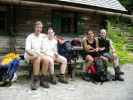 Ich, Daniela, Gudrun und Christoph auf der Holzeralm (18. Aug.)