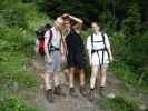 Christoph, Gudrun und Daniela zwischen Holzeralm und Gowilalmhütte (18. Aug.)