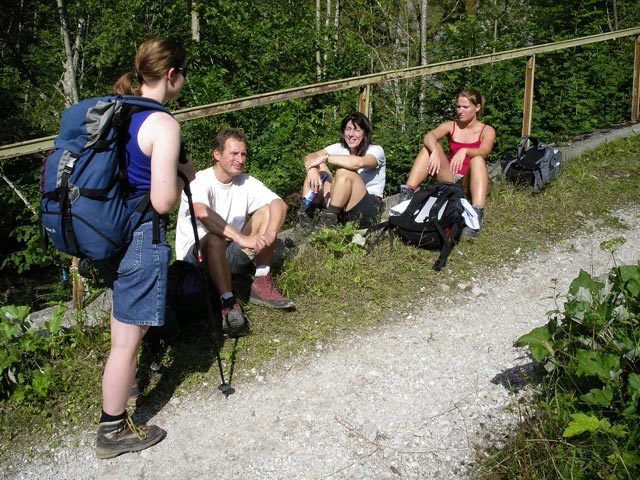 Daniela, Erich, Ulrike und Doris beim Kraftwerk Stierwaschboden