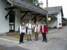 Daniela, Erich, Doris und Ulrike im Bahnhof Mitterbach