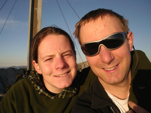 Daniela und ich am Gei&szlig;berg, 2.024 m (2. Sep.)