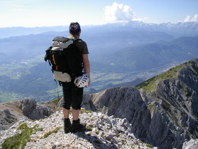 Erich zwischen Hochstuhl-Klettersteig und Hochstuhl (2. Sep.)