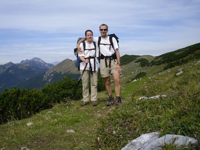 Daniela und ich zwischen B&auml;rensattel und Belska Planina (3. Sep.)