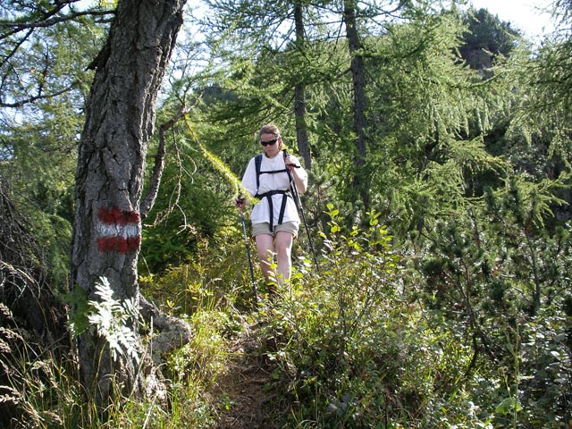 Daniela zwischen Kahlkogel und Quadia-Sattel (3. Sep.)