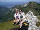 Hochstuhl-Klettersteig: Ich und Daniela nach dem Steigbuch (2. Sep.)