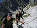 Hochstuhl-Klettersteig: Erich und Irene im Ausstieg (2. Sep.)