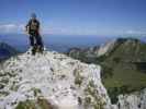 Erich zwischen Hochstuhl-Klettersteig und Hochstuhl (2. Sep.)