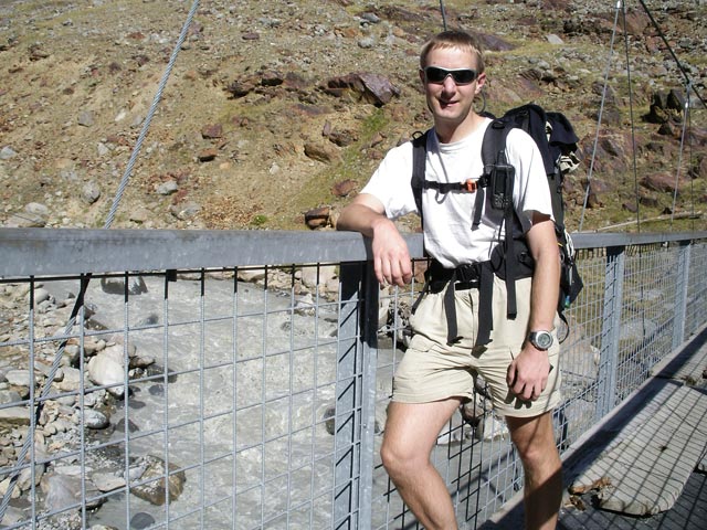 Ich auf der Br&uuml;cke &uuml;ber die Rofenache, 2.292 m (9. Sep.)