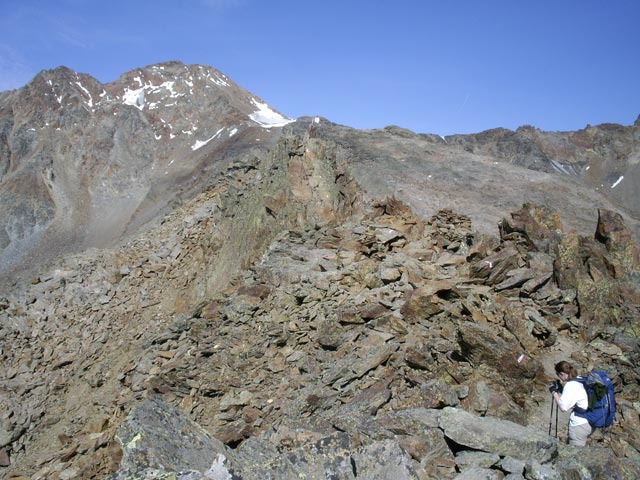 Daniela zwischen Similaunh&uuml;tte und Tisenjoch (11. Sep.)