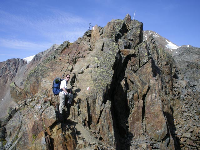 Daniela zwischen Similaunh&uuml;tte und Tisenjoch (11. Sep.)